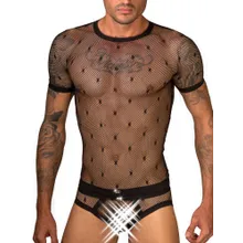 Eros Veneziani Net: T-Shirt, schwarz (L/XL) Eros Veneziani Net: T-Shirt, schwarz (L/XL)