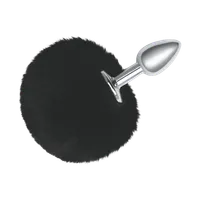 Fluffy Bunny Tail - Metal Butt Plug, 12 cm Fluffy Bunny Tail - Metal Butt Plug, 12 cm
