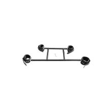 Black Label Stainless Steel Deluxe Pranger: Pranger mit Lederfesseln, schwarz Black Label Stainless Steel Deluxe Pranger: Pranger mit Lederfesseln, schwarz