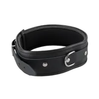 Breite Leder-Halsfessel, leicht gepolstert Breite Leder-Halsfessel, leicht gepolstert