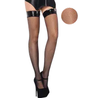 Netz-Stockings mit Lackbund 20DEN Netz-Stockings mit Lackbund 20DEN