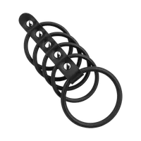 Penismanschette mit 5 Ringen, 4 - 5 cm Penismanschette mit 5 Ringen, 4 - 5 cm