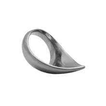Black Label Stainless Steel Teardrop Cock Ring: Edelstahl-Penisring (45mm) Black Label Stainless Steel Teardrop Cock Ring: Edelstahl-Penisring (45mm)