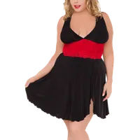 Kleidchen schwarz rot Plus Size Kleidchen schwarz rot Plus Size