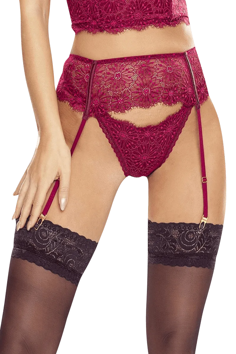 Spitzenstrapsgürtel in beere Spitzenstrapsgürtel in beere