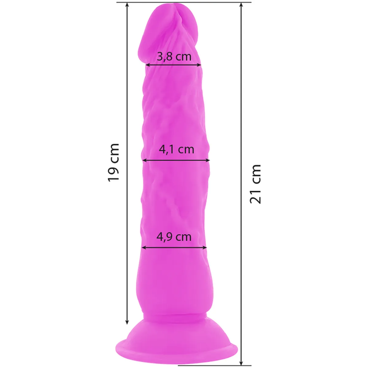 Realistischer Dildo mit Saugfuß und Vibration – Bild 5