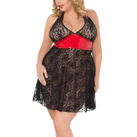 Babydoll schwarz rot Plus Size Babydoll schwarz rot Plus Size