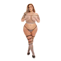 Crop Top G-String & Thigh High Set, 3 Teile Crop Top G-String & Thigh High Set, 3 Teile