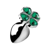 Booty Sparks Lucky Clover Gem: Anal-Plug, silber/grün (Medium) Booty Sparks Lucky Clover Gem: Anal-Plug, silber/grün (Medium)