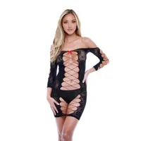 Corset Front Long Sleeve Mini Dress Corset Front Long Sleeve Mini Dress