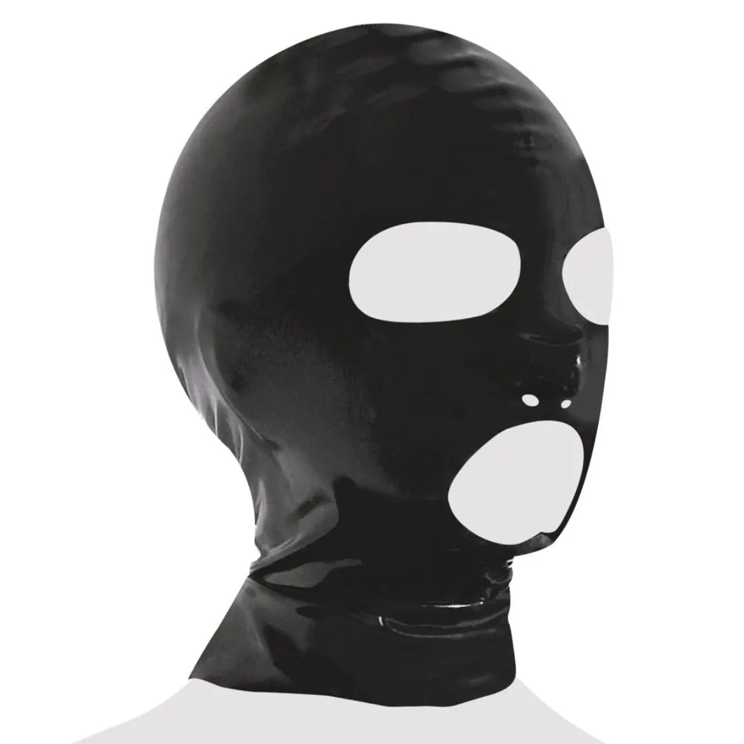 Kopfmaske aus Latex mit Nasenlöchern – Bild 4