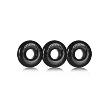 Ringer Cock Ring: Penisringe-Set, schwarz Ringer Cock Ring: Penisringe-Set, schwarz