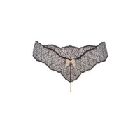 Bracli - Sydney Perlenstring Schwarz - Luxus-Dessous mit Perlenkette Größe Plus Bracli - Sydney Perlenstring Schwarz - Luxus-Dessous mit Perlenkette Größe Plus