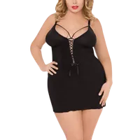 Chemise mit Schnürung Plus Size Chemise mit Schnürung Plus Size
