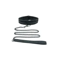 Midnight Lace Collar and Lesh: Halsband mit Leine, schwarz Midnight Lace Collar and Lesh: Halsband mit Leine, schwarz