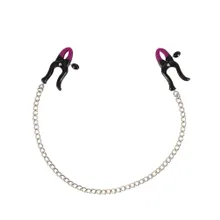 Bad Kitty Silikon-Nippelklemmen, schwarz/lila Bad Kitty Silikon-Nippelklemmen, schwarz/lila