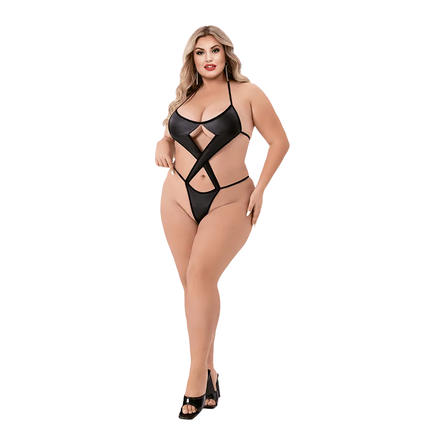White Label - Criss Cross Wetlook Teddy White Label - Criss Cross Wetlook Teddy