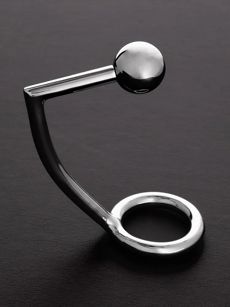 Triune Intruder with C-Ring: Edelstahl-Penis-/Hodenring mit Analkugel (55mm) Triune Intruder with C-Ring: Edelstahl-Penis-/Hodenring mit Analkugel (55mm)