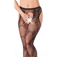 Netz-Strapsstrumpfhose, schwarz (One Size) Netz-Strapsstrumpfhose, schwarz (One Size)