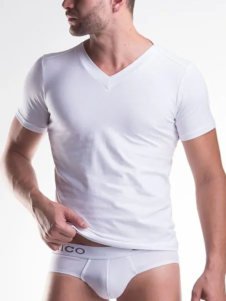 Unico Clasicos: V-Neck-Shirt, weiß (L) Unico Clasicos: V-Neck-Shirt, weiß (L)