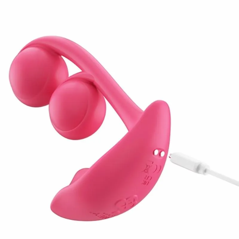 HoneyPlayBox - Melody-Drucksensor App-gesteuerte Zwillingsbälle Clitoris- & G-Punkt-Vibrator Magenta – Bild 3