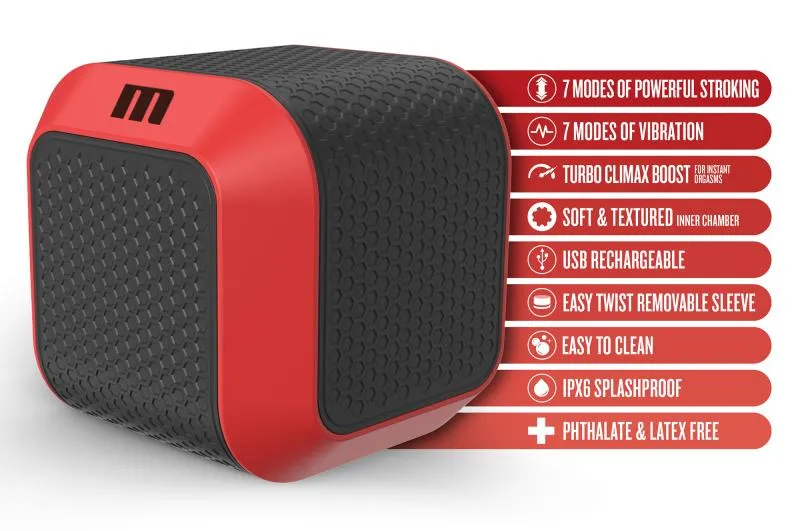 Blush Novelties - SlamBox Masturbator - Rot & Schwarz – Bild 2