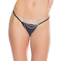 Coquette: Ouvert-Kettenstring, silber (One Size) Coquette: Ouvert-Kettenstring, silber (One Size)