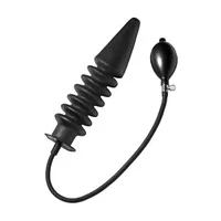 Master Series Accordion Inflatable XL Anal Plug: Analplug mit Pumpe, schwarz Master Series Accordion Inflatable XL Anal Plug: Analplug mit Pumpe, schwarz