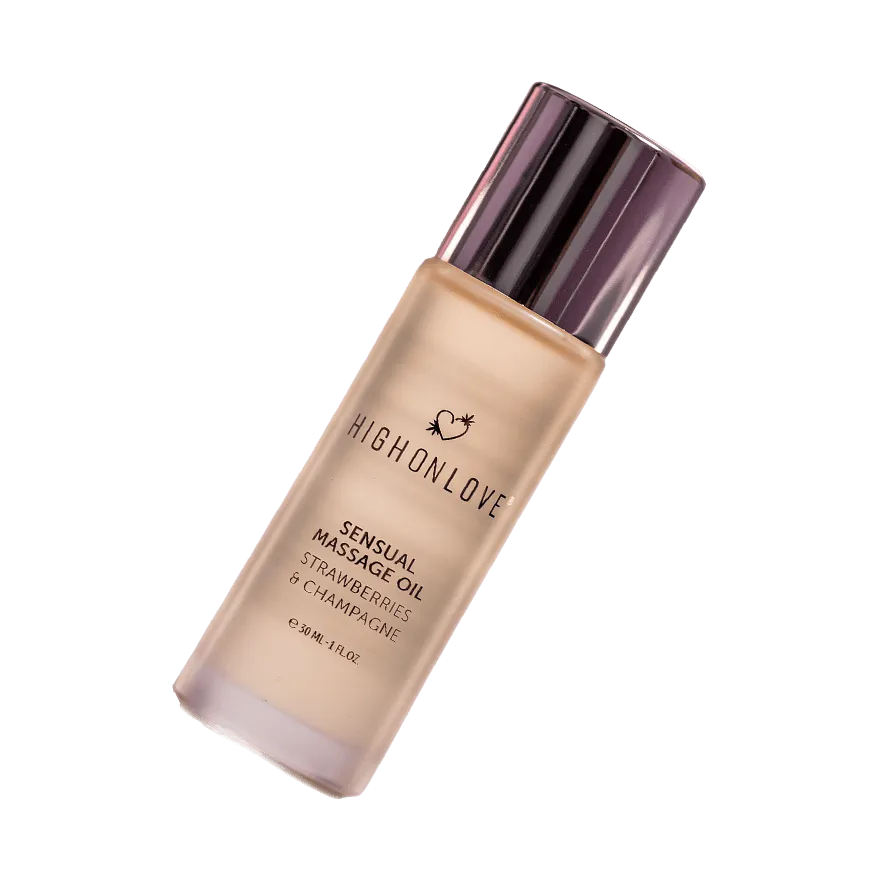 Massage Oil Strawberries And Champagne Mini, 30 ml Massage Oil Strawberries And Champagne Mini, 30 ml