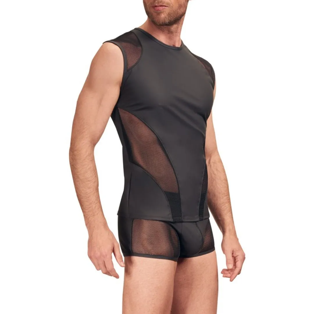 Ärmelloses Shirt im Mattlook mit Netz-Einsätzen – Bild 4