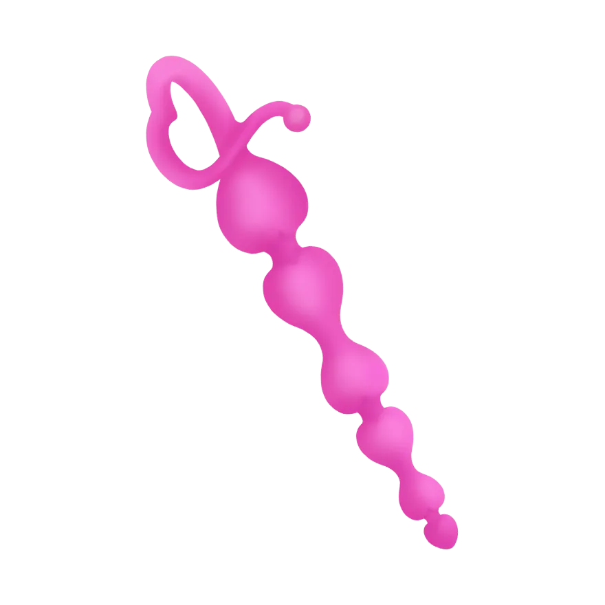 Herz-Analkette aus Silikon, 18 cm Herz-Analkette aus Silikon, 18 cm