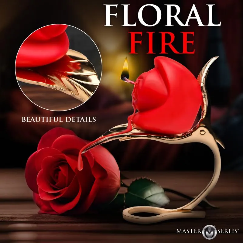 XR Brands - Rosenkerze mit Halter - Rot – Bild 4