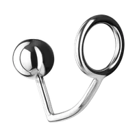 Metall-Penisring mit Analdildo, L, 5 cm Metall-Penisring mit Analdildo, L, 5 cm