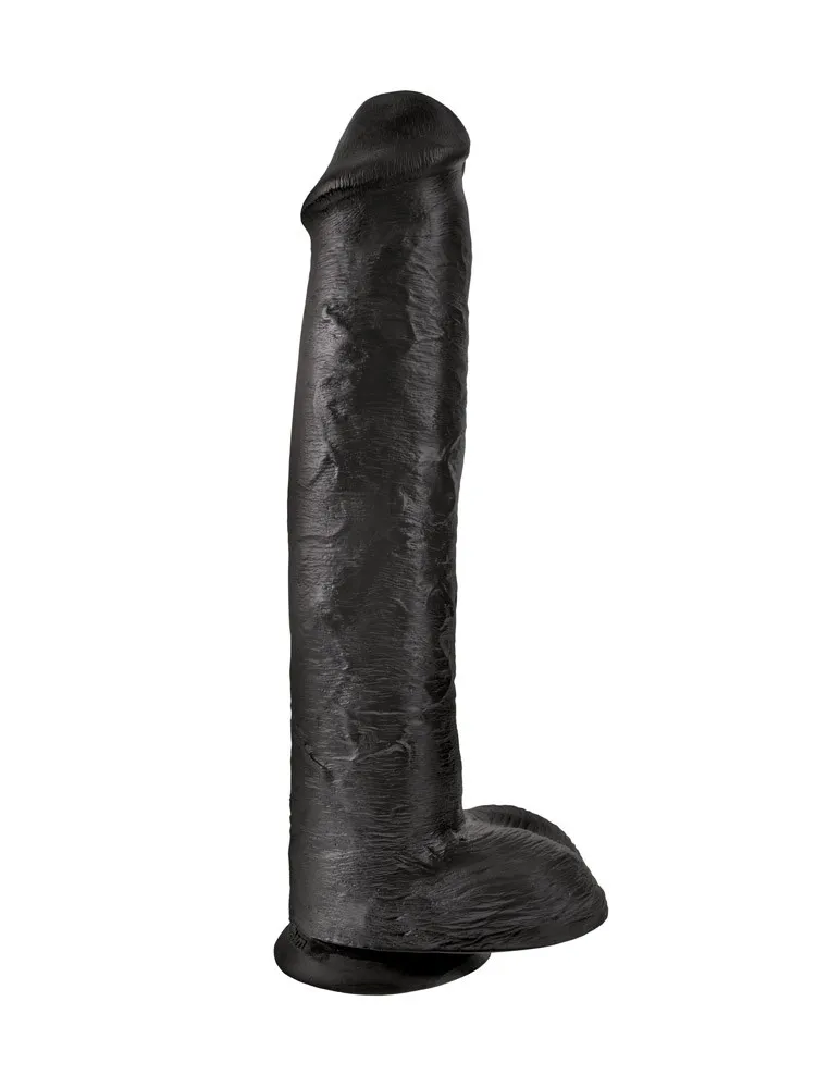 King Cock 15%27%27 with Balls: Dildo mit Hoden, schwarz King Cock 15%27%27 with Balls: Dildo mit Hoden, schwarz