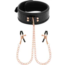 Halsband mit Nippelklemmen in Rosé-Gold Halsband mit Nippelklemmen in Rosé-Gold