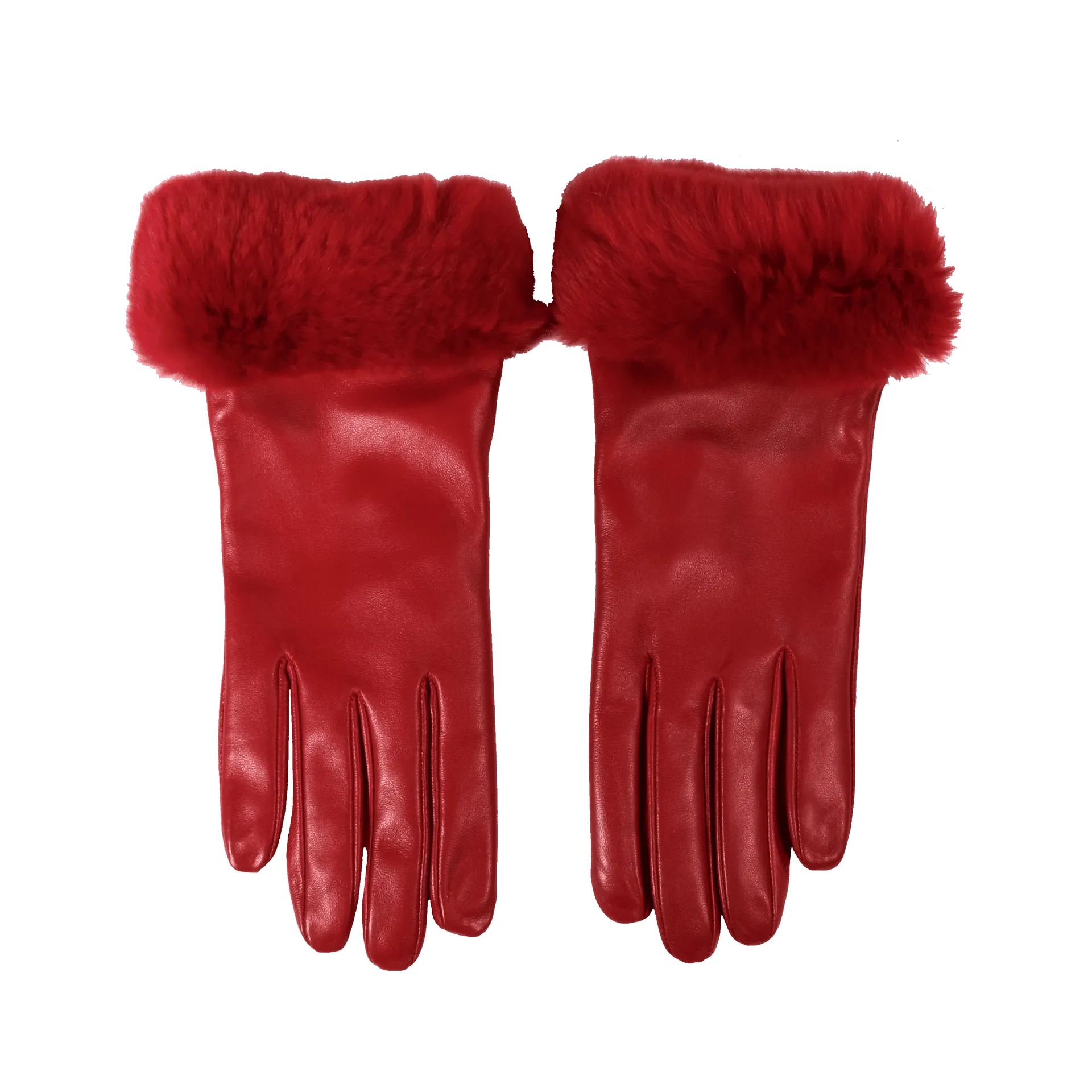 Elif Domanic - Etty Handschuhe mit Lambswool | Rot Größe L – Bild 2