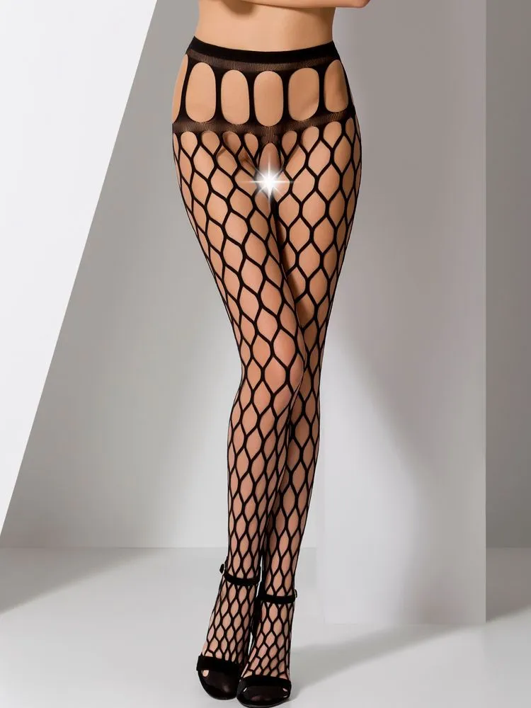 Passion: Ouvert-Strumpfhose S021, schwarz (One Size) Passion: Ouvert-Strumpfhose S021, schwarz (One Size)