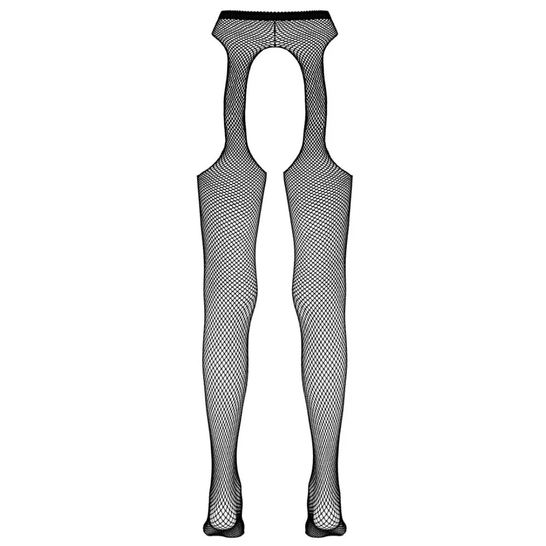 Netzstrumpfhose ouvert in Strapsgurt-Optik – Bild 5