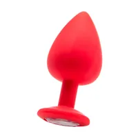 Ouch! Extra Large Diamond Butt Plug: Analplug mit Kristall, rot Ouch! Extra Large Diamond Butt Plug: Analplug mit Kristall, rot