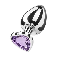 Metall-Analplug mit Kristall, 9,5 cm Metall-Analplug mit Kristall, 9,5 cm