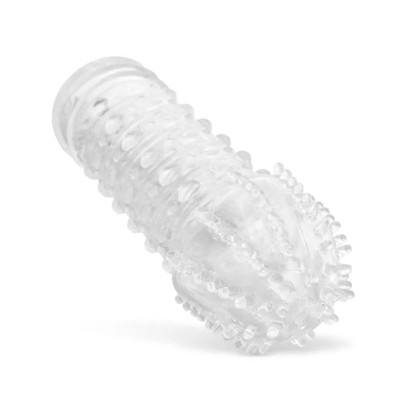 Gerippte Penis-Hülle - Transparent – Bild 4