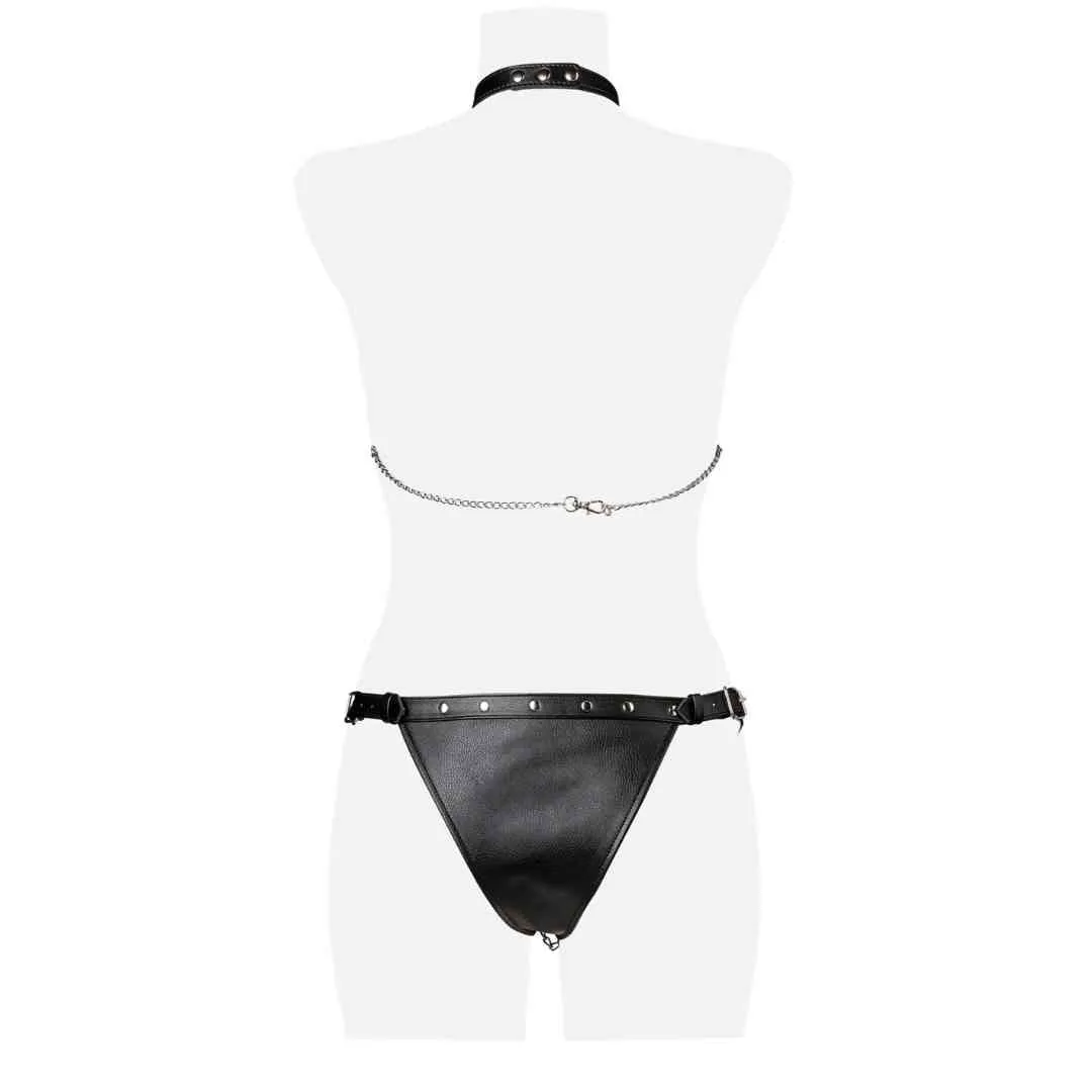 Harness-Ketten-Set mit D-Ring Halsband – Bild 5