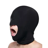 Master Series Blow Hole Open Mouth Spandex Hood: Kopfmaske, schwarz Master Series Blow Hole Open Mouth Spandex Hood: Kopfmaske, schwarz