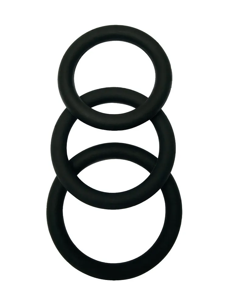 Malesation Cock Ring Set: Penisringe-Set, schwarz Malesation Cock Ring Set: Penisringe-Set, schwarz