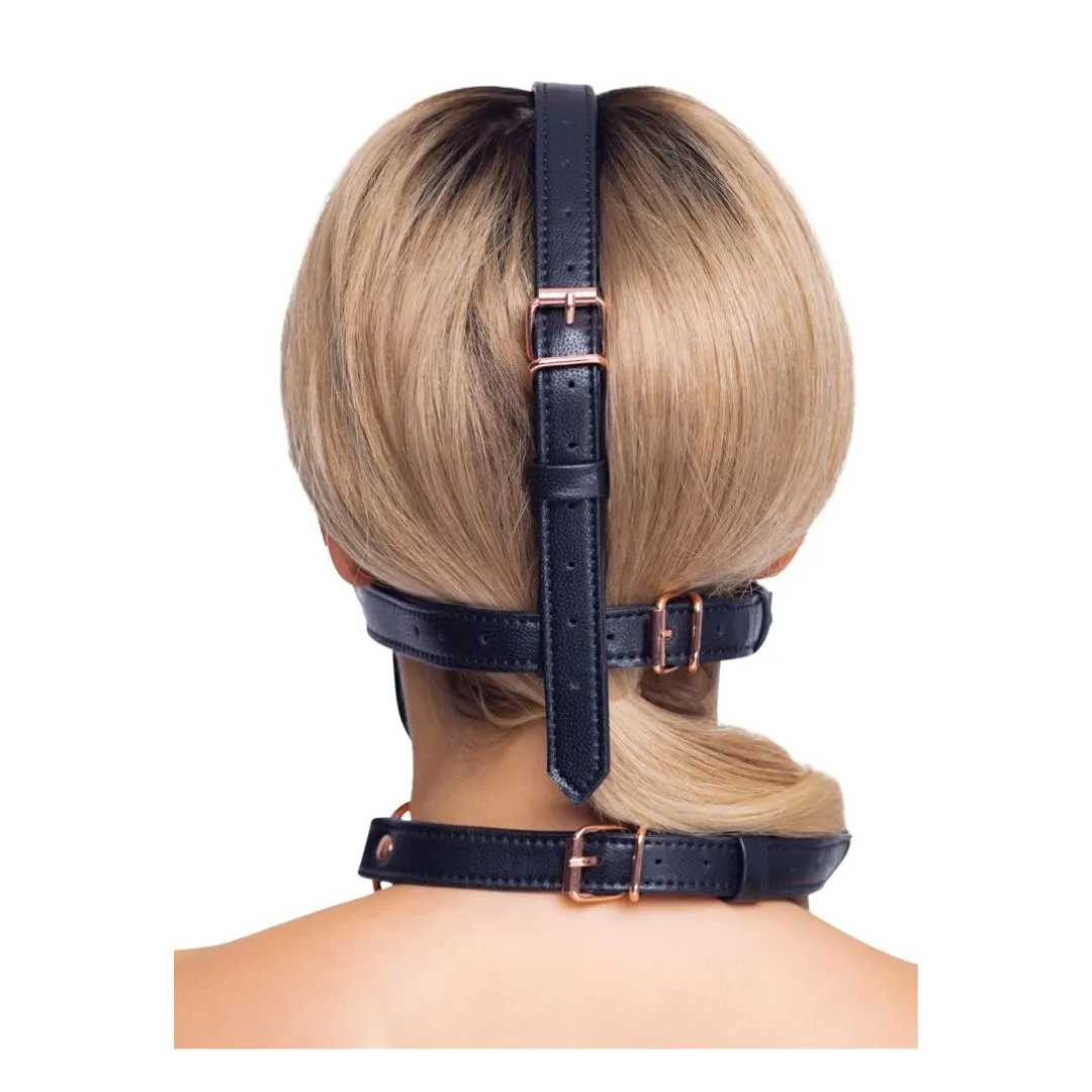 Kopfgeschirr in Lederoptik mit Knebel – Bild 5