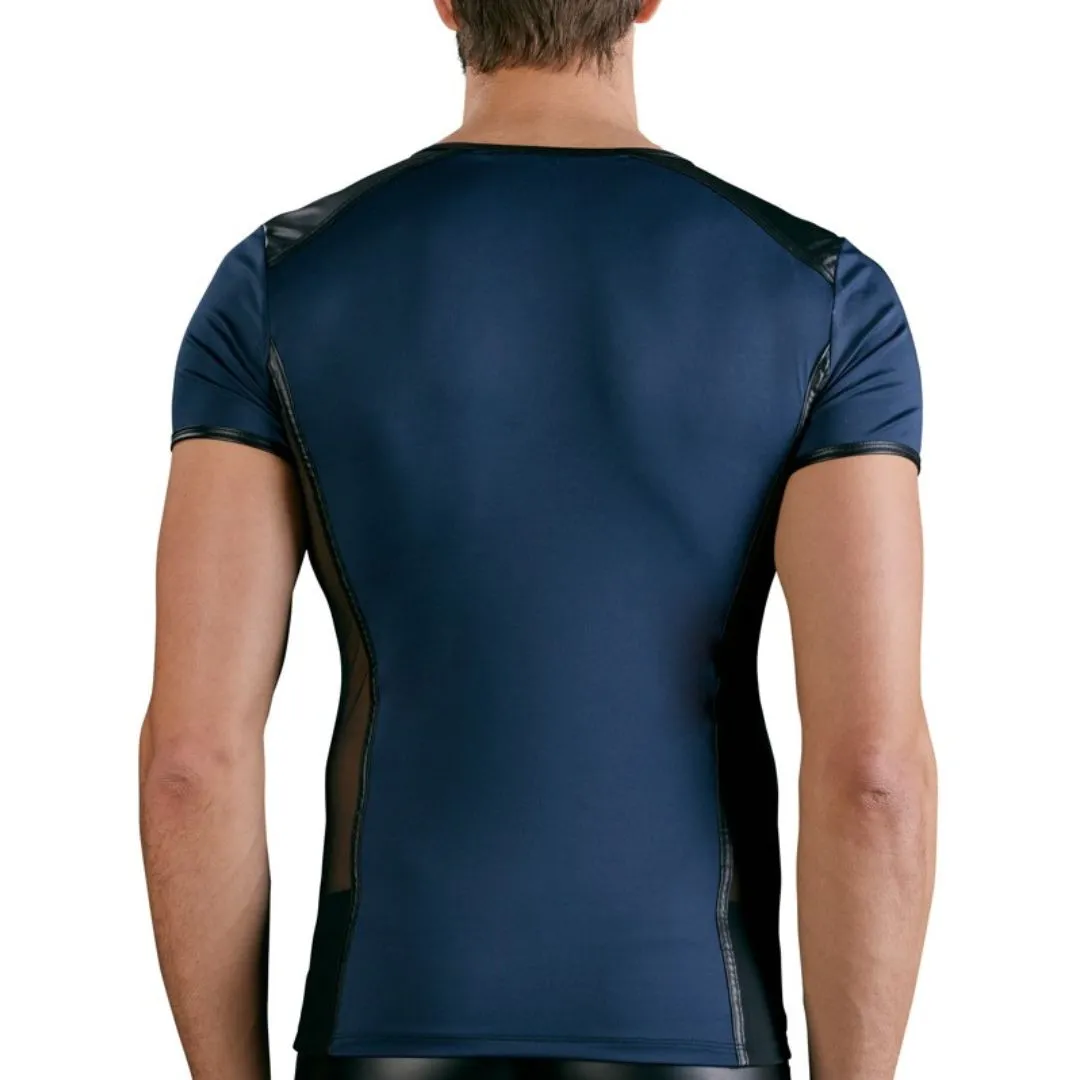 Kurzarm Shirt mit Powernet-Einsätzen und Schnürung – Bild 3