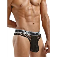 Male Power Peep Show: Lo Rise String, schwarz (S/M) Male Power Peep Show: Lo Rise String, schwarz (S/M)