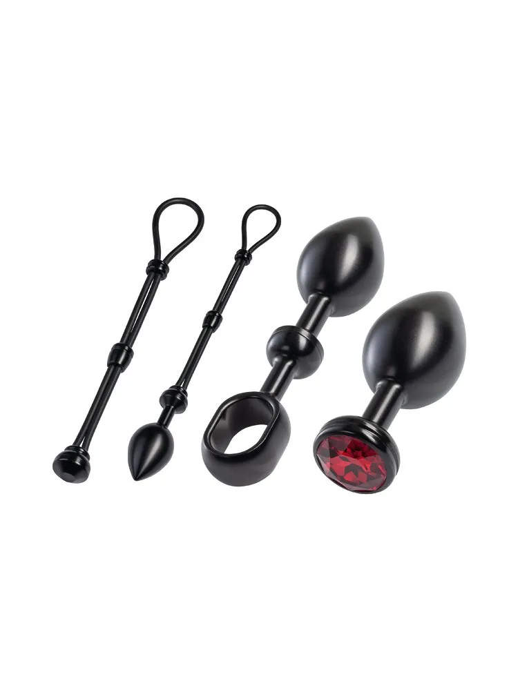 Malesation Alu Cock-Grip Set groß, schwarz/rot Malesation Alu Cock-Grip Set groß, schwarz/rot