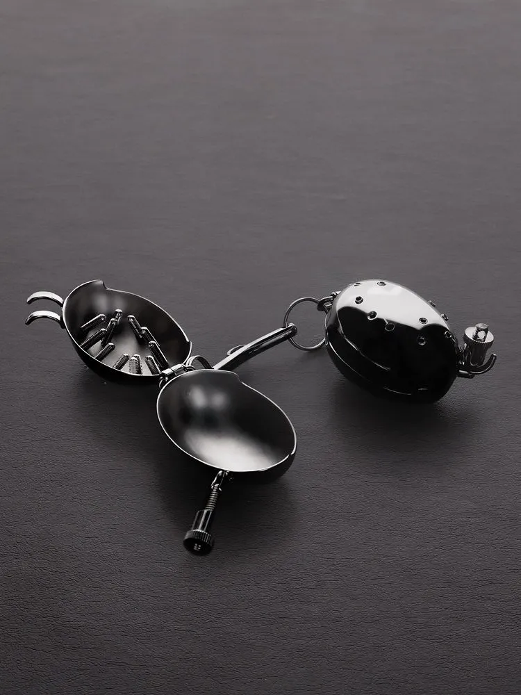 Triune Evil Ball Crusher and Presser: Edelstahl-Hodenzwinge Triune Evil Ball Crusher and Presser: Edelstahl-Hodenzwinge