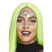 Schmucksticker Gesicht Tropfen silberfarben Schmucksticker Gesicht Tropfen silberfarben